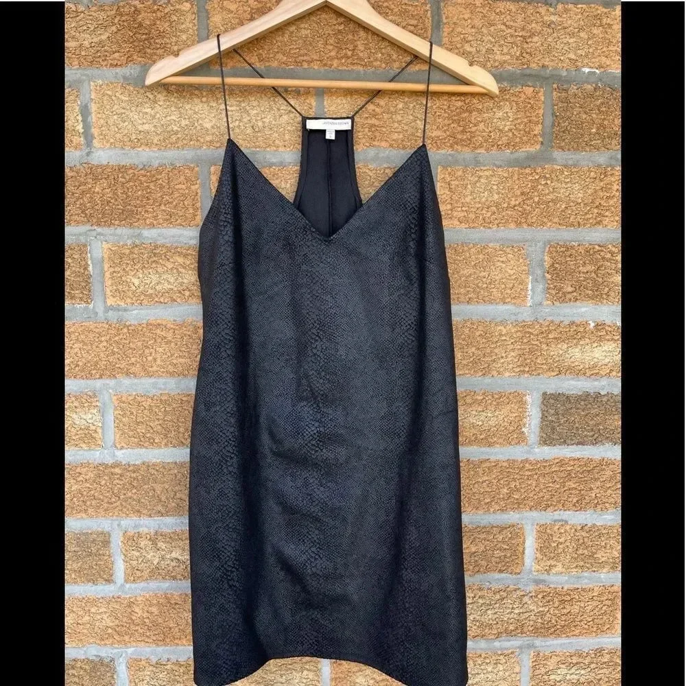 Lavender brown BLACK LEATHER DRESS small - Picture 5 of 11